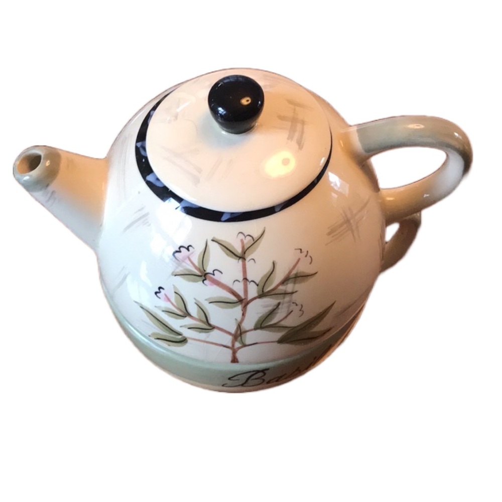 Collectible All-in-one Basil  & Sage Teapot with 5" Cup